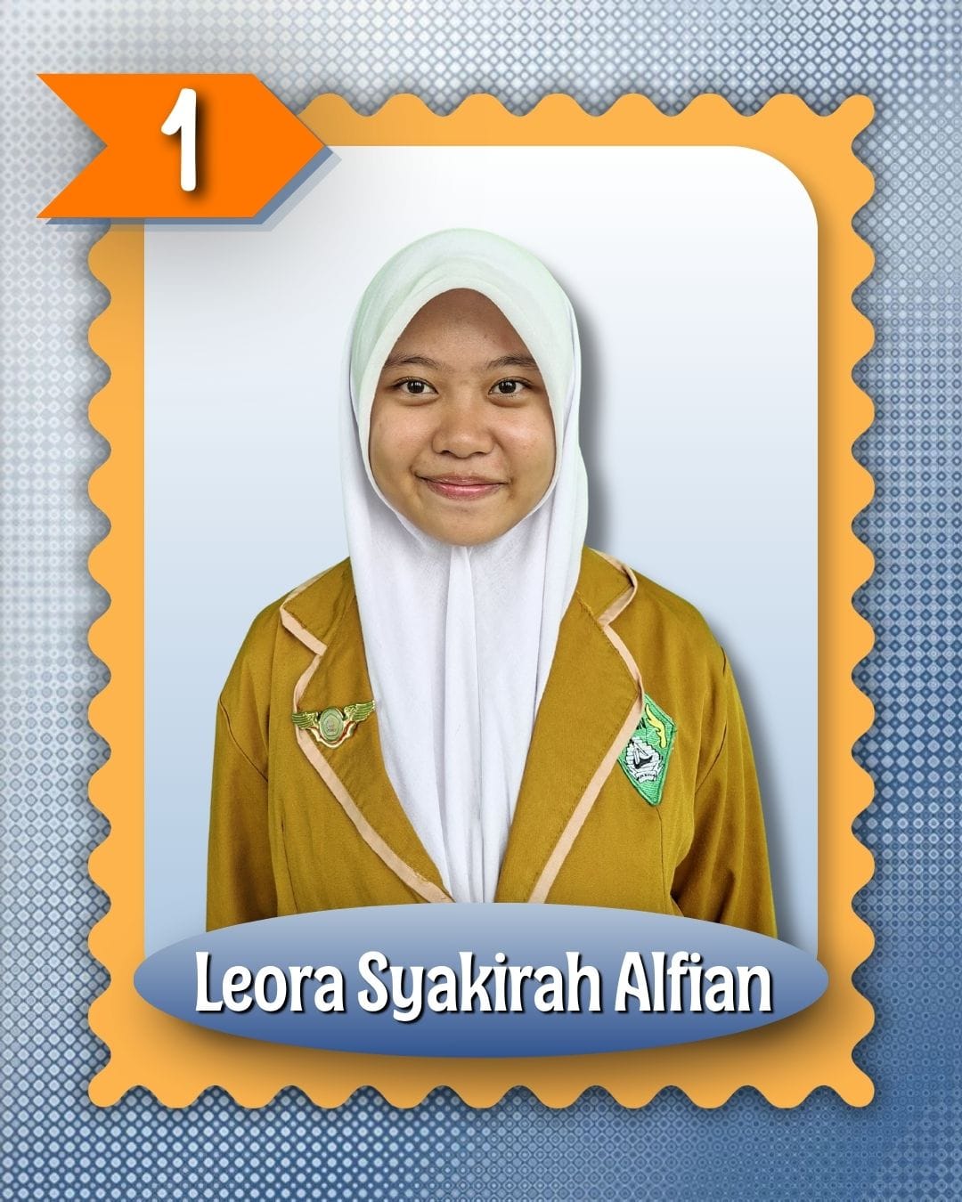 Foto pasangan calon nomor urut 1: LEORA SYAKIRAH ALFIAN
